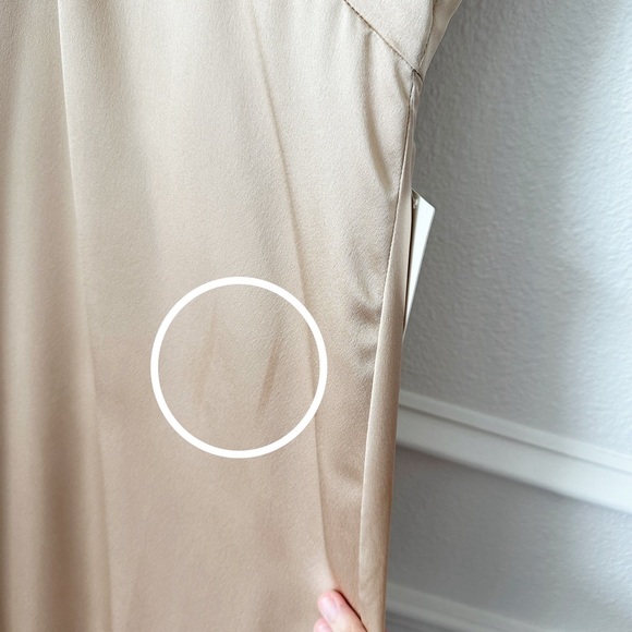 NEW Show Me Your Mumu Rome Twist Gown Maxi Dress in Champagne Luxe Satin XL - Picture 10 of 10